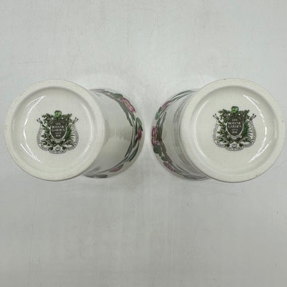 Set of 2 Portmeirion Botanic Garden Rhododendron Porcelain Bathroom Tumblers /cb