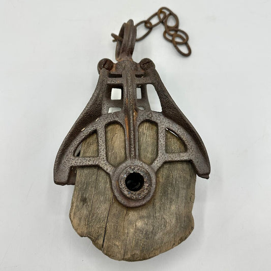 Antique Meyers OK 5 Cast Iron Barn Hay Pulley 6” Rustic /cb