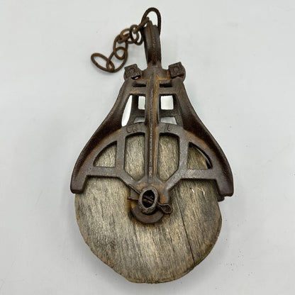 Antique Meyers OK 5 Cast Iron Barn Hay Pulley 6” Rustic /cb