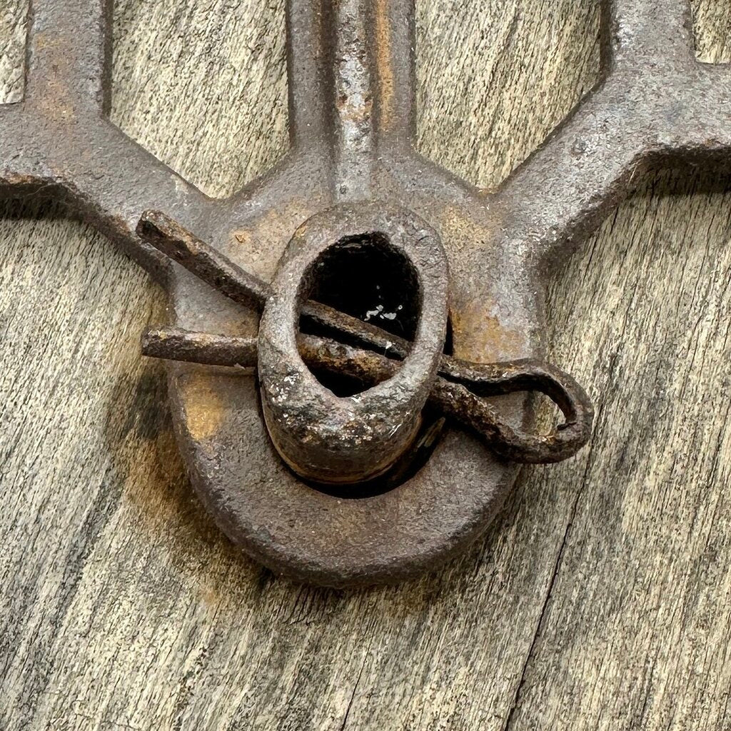 Antique Meyers OK 5 Cast Iron Barn Hay Pulley 6” Rustic /cb
