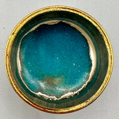 Vintage Miniature 2 1/2 Inch Chinese Floral Cloisonne Ginger Jar /cb