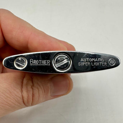 Vintage Brother-Lite Switzerland Souvenir Automatic Super Lighter Swiss Alps Enamel Art /cb