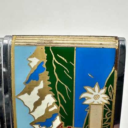 Vintage Brother-Lite Switzerland Souvenir Automatic Super Lighter Swiss Alps Enamel Art /cb