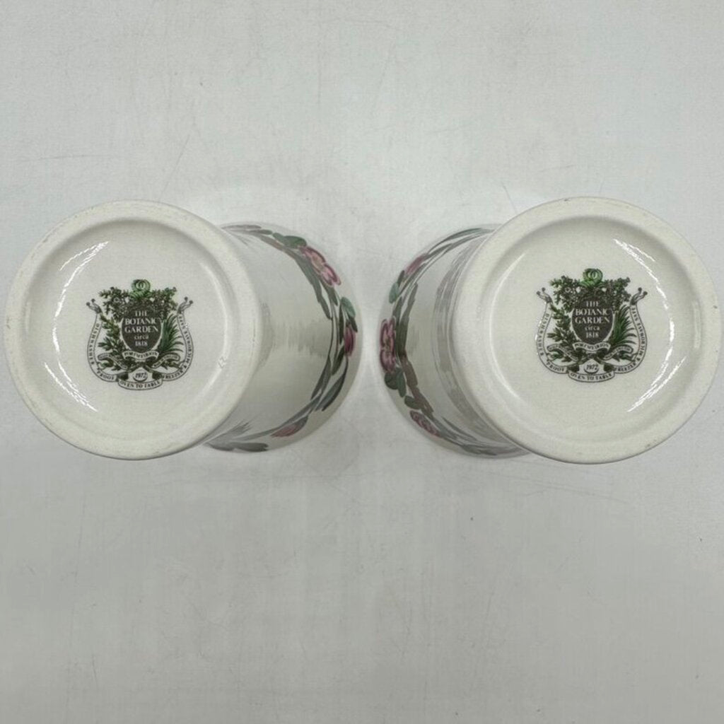 Set of 2 Portmeirion Botanic Garden Rhododendron Porcelain Bathroom Tumblers /cb