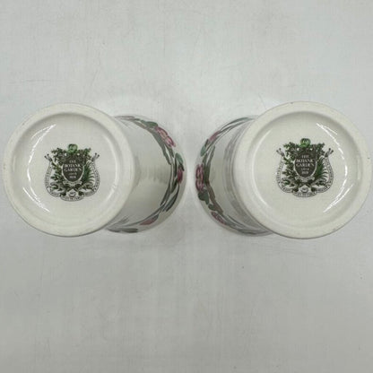 Set of 2 Portmeirion Botanic Garden Rhododendron Porcelain Bathroom Tumblers /cb
