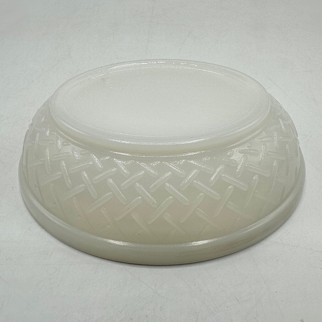 Vintage Set Of 2 Small Milk Glass Hen On Nest Dishes Westmoreland & Hazel Atlas /cb