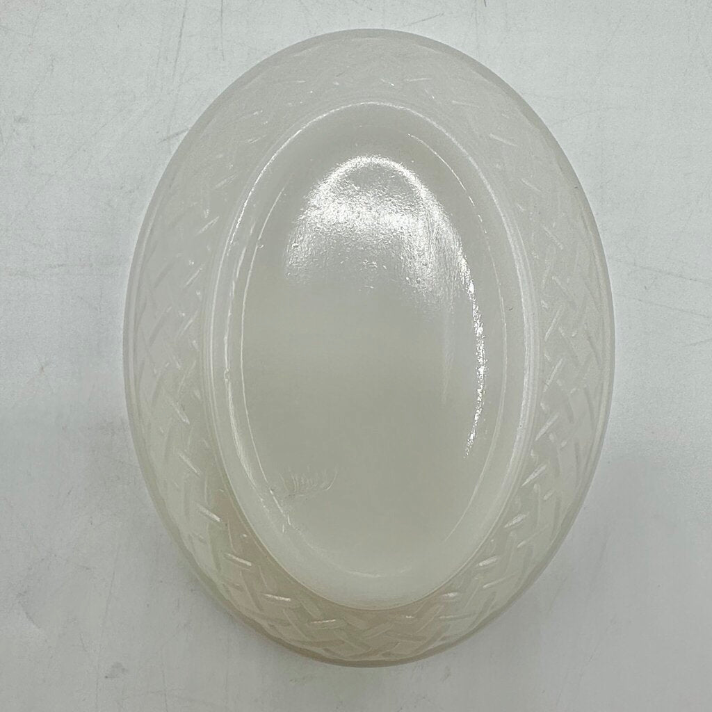 Vintage Set Of 2 Small Milk Glass Hen On Nest Dishes Westmoreland & Hazel Atlas /cb