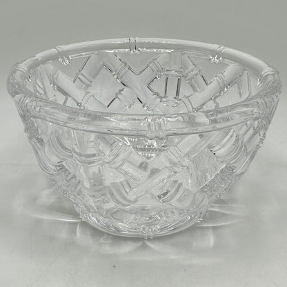 Tiffany & Co Bamboo Lattice 6 Inch Crystal Bowl Made in Germany /cb