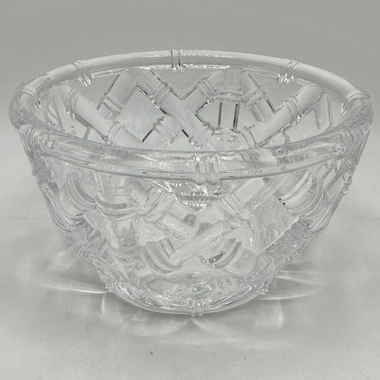 Tiffany & Co Bamboo Lattice 6 Inch Crystal Bowl Made in Germany /cb