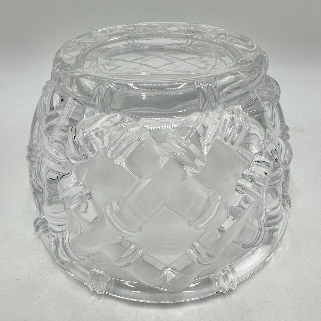 Tiffany & Co Bamboo Lattice 6 Inch Crystal Bowl Made in Germany /cb