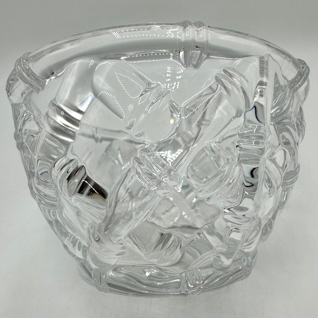 Tiffany & Co Bamboo Lattice 6 Inch Crystal Bowl Made in Germany /cb