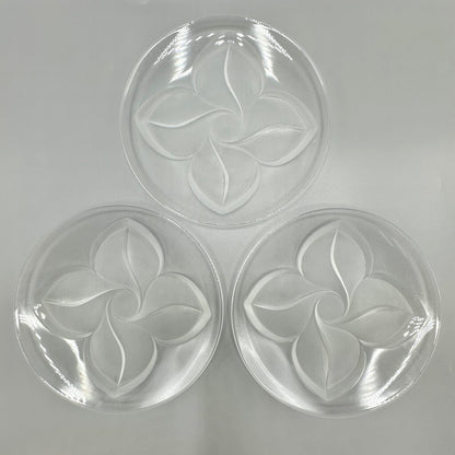 Set Of 6 Cristal J.G. Durand Florence Satine Crystal 7 1/2” Salad/Dessert Plates In Box /cb