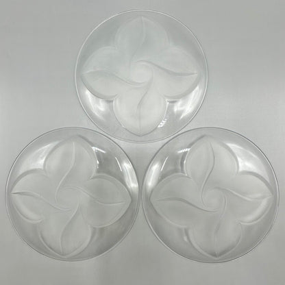 Set Of 6 Cristal J.G. Durand Florence Satine Crystal 7 1/2” Salad/Dessert Plates In Box /cb