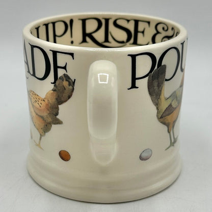 Emma Bridgewater Small Mug Rise & Shine Poultry on Parade Made In England /cb