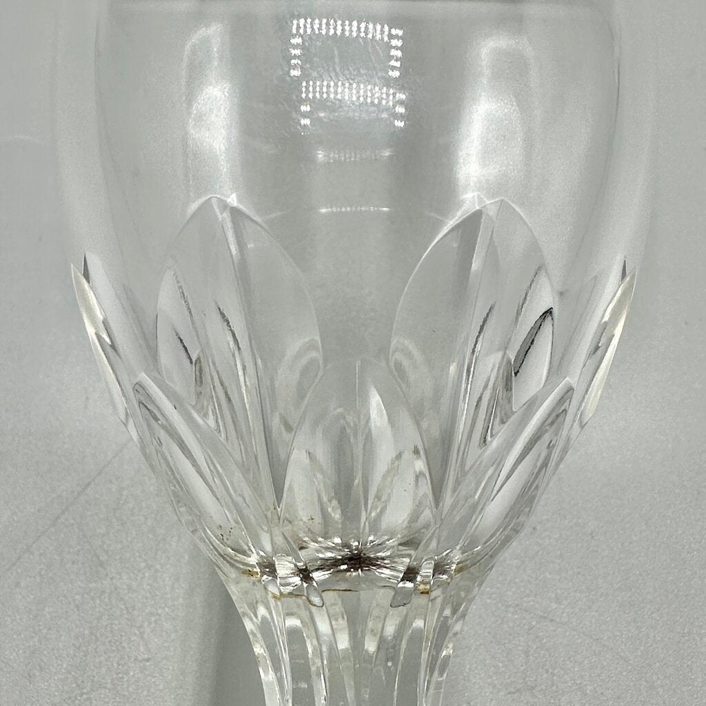 Set Of 3 Gorham Crystal Diamond Clear 7 5/8” Wine Glasses Made In Germany /cb