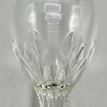 Set Of 3 Gorham Crystal Diamond Clear 7 5/8” Wine Glasses Made In Germany /cb