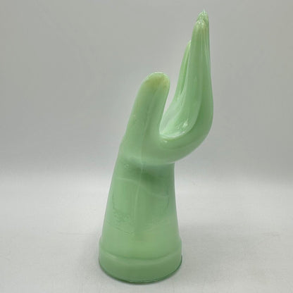Vintage Jadeite Hand Shaped Ring Jewelry Holder 8 Inches /cb