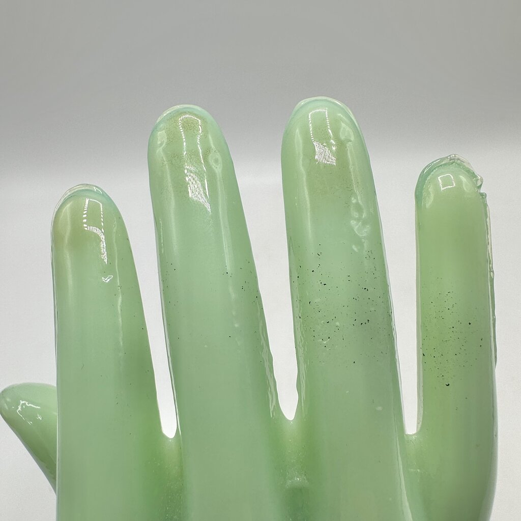 Vintage Jadeite Hand Shaped Ring Jewelry Holder 8 Inches /cb