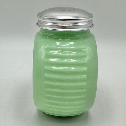 Vintage Mid Century Jadeite Drippings Bowl & Flour Shaker /cb