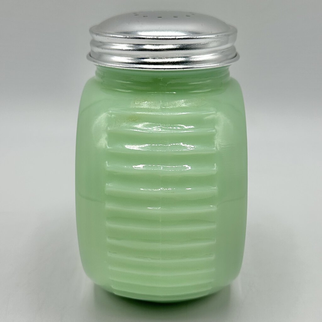 Vintage Mid Century Jadeite Drippings Bowl & Flour Shaker /cb