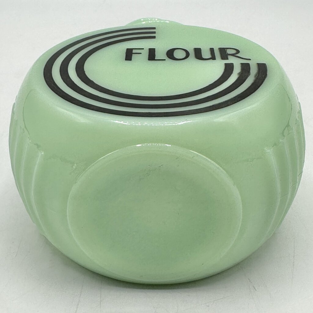 Vintage Mid Century Jadeite Drippings Bowl & Flour Shaker /cb