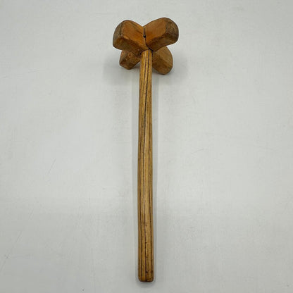 Antique Wooden Potato Masher & Hand Mixer Kitchen Utensils Primitive /cb