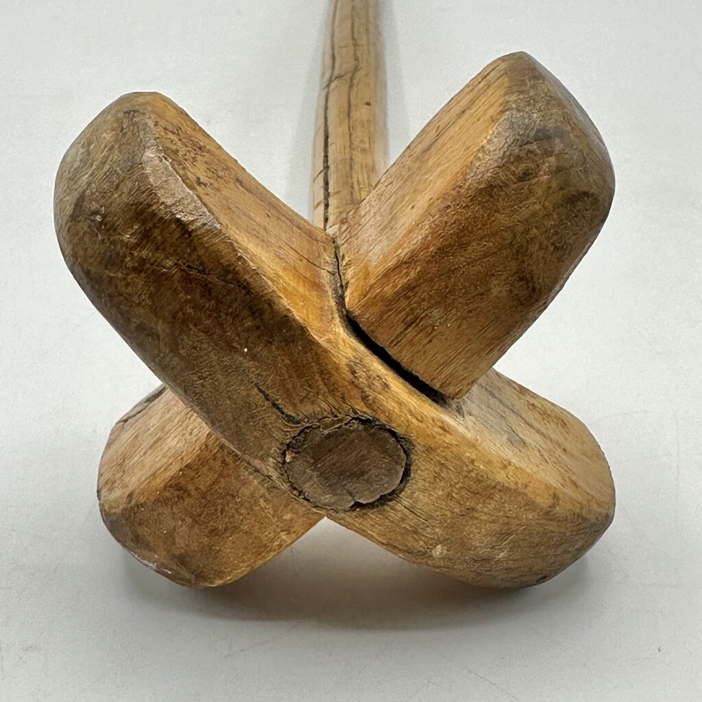 Antique Wooden Potato Masher & Hand Mixer Kitchen Utensils Primitive /cb