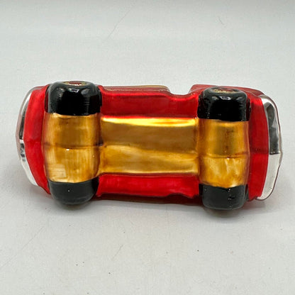 Vintage Fire Truck & Fire Hydrant Blown Glass Christmas Ornaments /cb