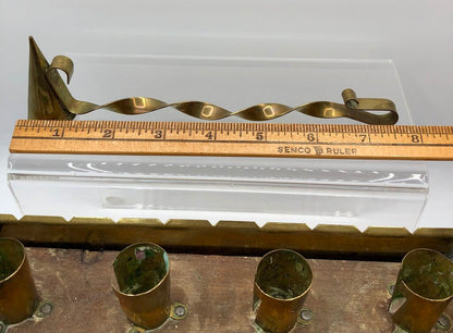 Sweden Made Brass & Wood Advent Candle Hloder w/ Brass Snuffer /b