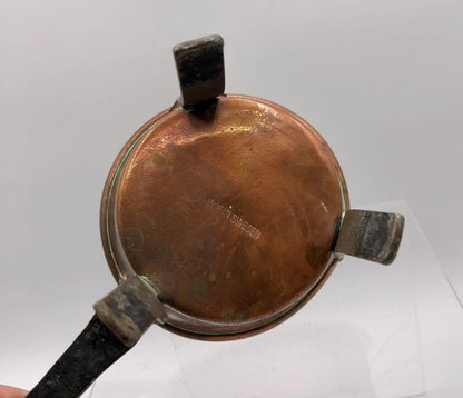 Swedish Antique Forged Copper & Tin Melting Pot /b