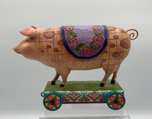 2007 Jim Shore “Spotted Pig” Resin Figurine 4008184 /b