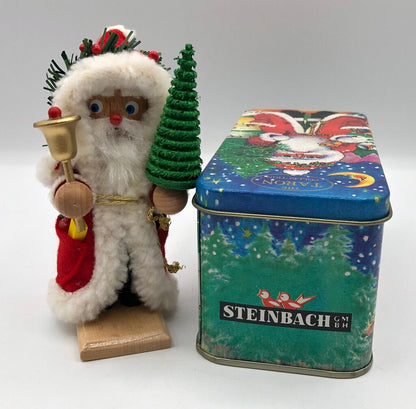 Germany Steinbach Kriss Kringle 5” Nutcracker in Decorative Tin /b