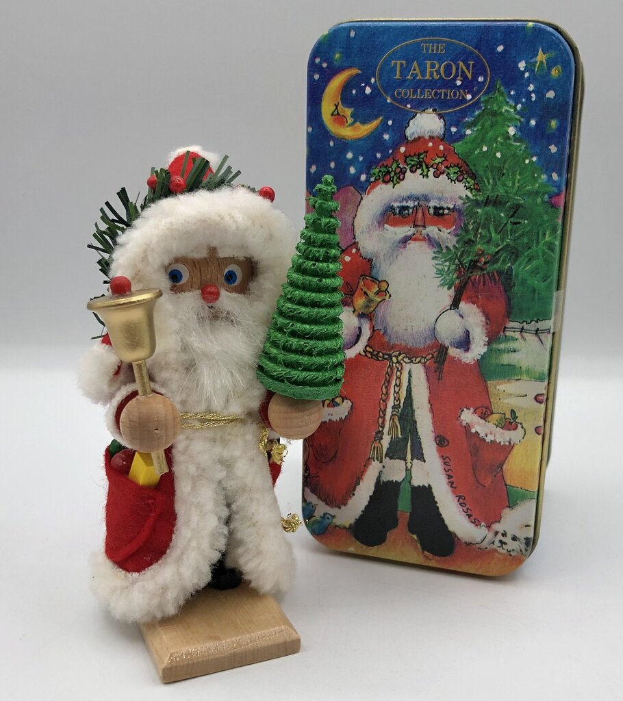 Germany Steinbach Kriss Kringle 5” Nutcracker in Decorative Tin /b