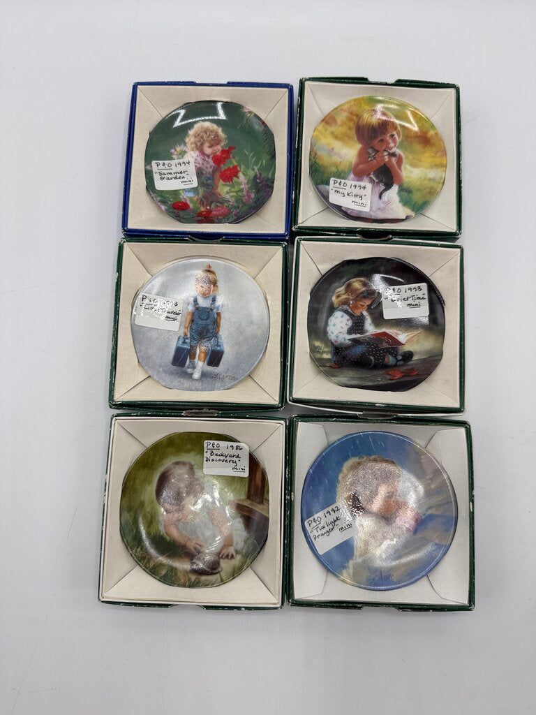 Donald Zolan Mini Collectors Plate Pembroke & Oakes Set of 6 /roh