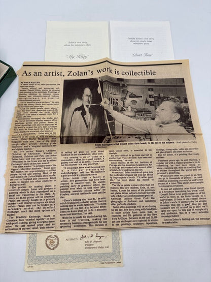 Donald Zolan Mini Collectors Plate Pembroke & Oakes Set of 6 /roh