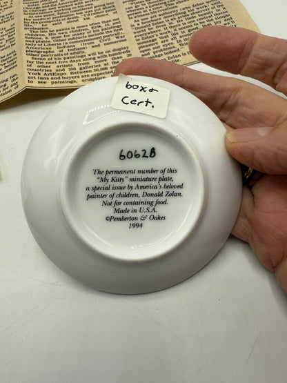 Donald Zolan Mini Collectors Plate Pembroke & Oakes Set of 6 /roh