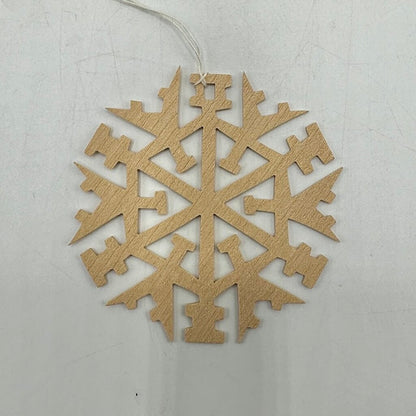 Vintage Expertic Original Erzgebirge Hand Made Wooden Snowflake Ornaments East Germany GDR Set of 6 /cb