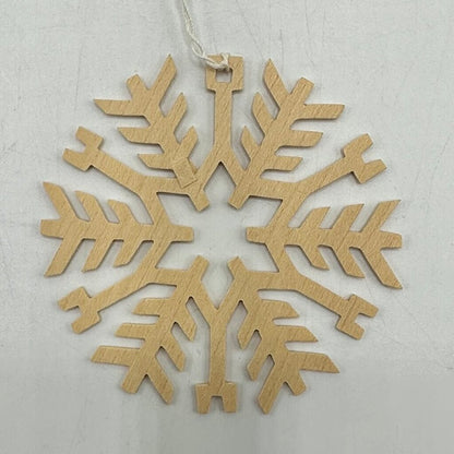 Vintage Expertic Original Erzgebirge Hand Made Wooden Snowflake Ornaments East Germany GDR Set of 6 /cb