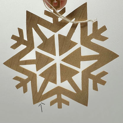 Vintage Expertic Original Erzgebirge Hand Made Wooden Snowflake Ornaments East Germany GDR Set of 6 /cb