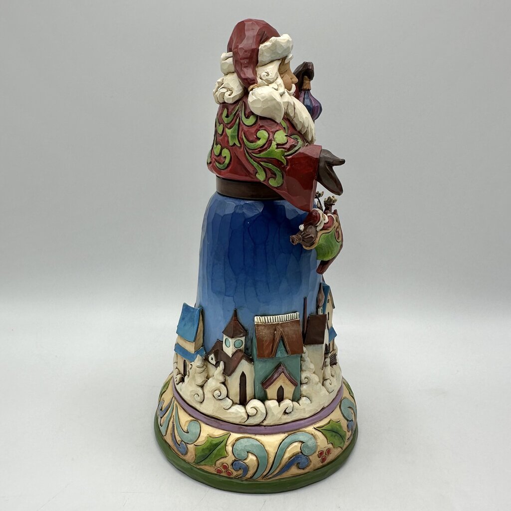 2016 Jim Shore “Christmas Joys All Around” Santa w/Rotating Santa/Reindeer Sleigh /cb