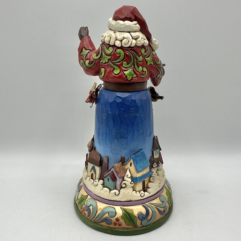 2016 Jim Shore “Christmas Joys All Around” Santa w/Rotating Santa/Reindeer Sleigh /cb