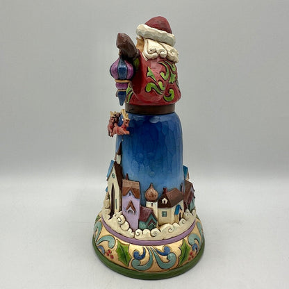 2016 Jim Shore “Christmas Joys All Around” Santa w/Rotating Santa/Reindeer Sleigh /cb