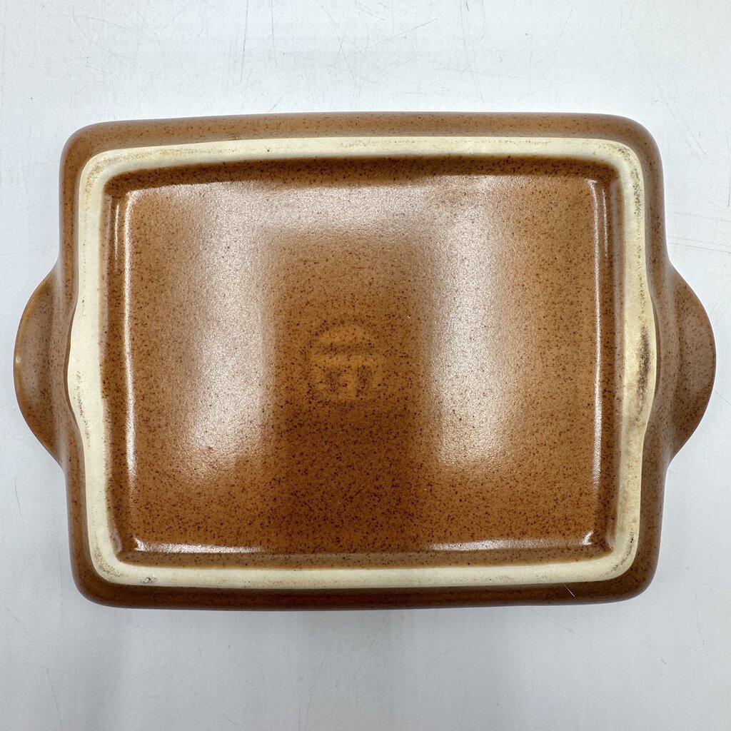 Vintage VEB Torgau POLDI Stoneware Covered Butter Dish & Cheese Plate 1970s East Germany /cb