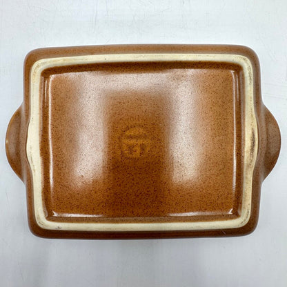 Vintage VEB Torgau POLDI Stoneware Covered Butter Dish & Cheese Plate 1970s East Germany /cb