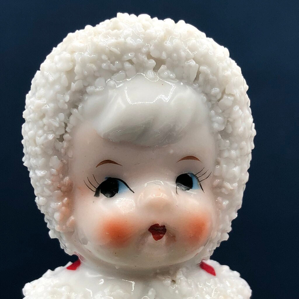 Vintage 1950’s Trio of Enesco Christmas Girls Figurines /b