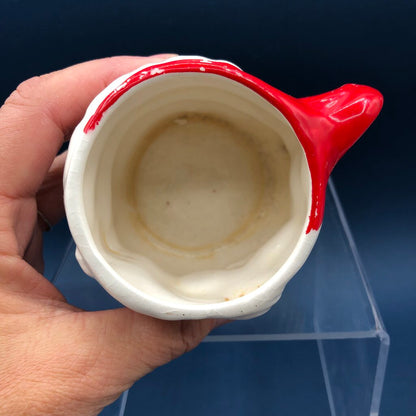 Vintage Lenticular Winking Eyes Santa Xmas Mug Japan /b