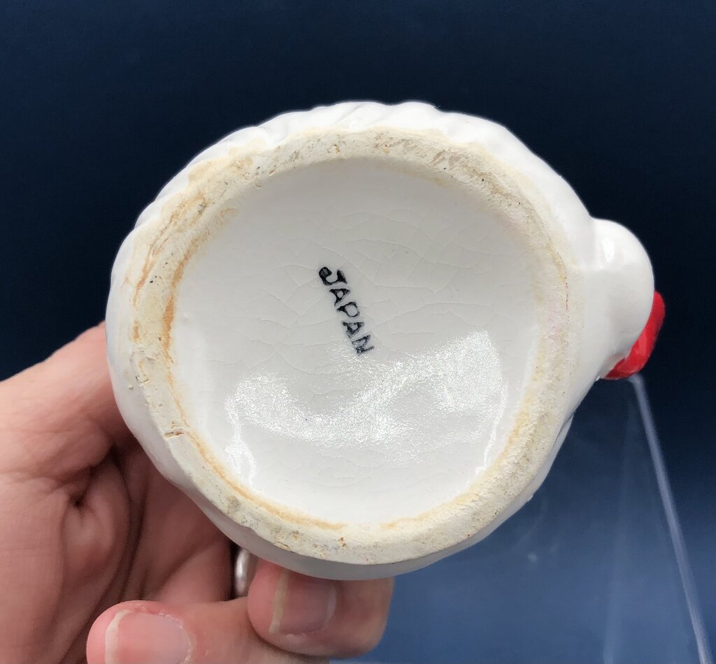 Vintage Lenticular Winking Eyes Santa Xmas Mug Japan /b