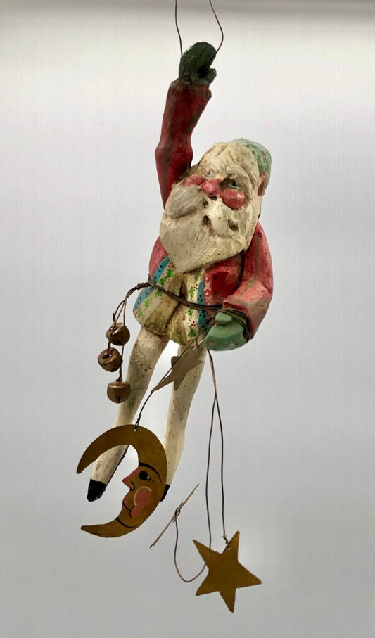 Vtg 1980s/90s House of Hatten Celestial Santa Elf Ornament /b