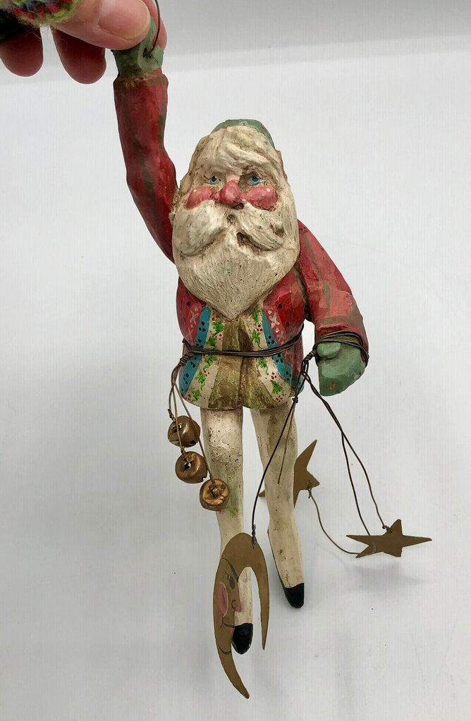 Vtg 1980s/90s House of Hatten Celestial Santa Elf Ornament /b