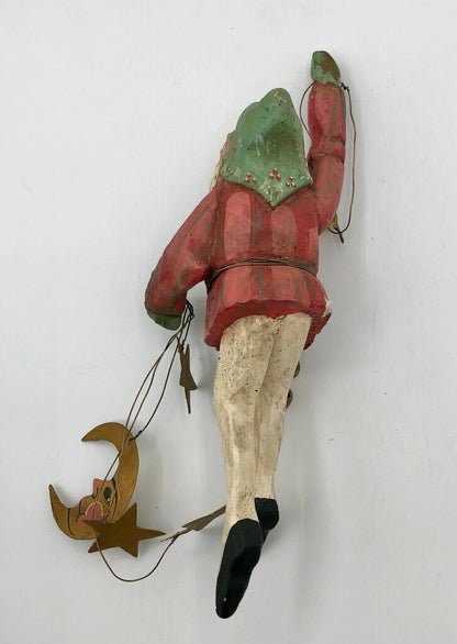 Vtg 1980s/90s House of Hatten Celestial Santa Elf Ornament /b